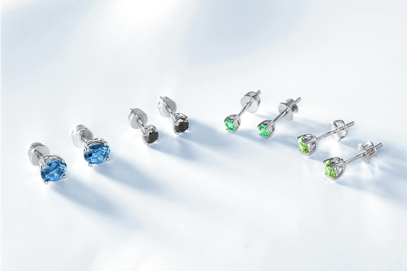 Bonuci 24-Pair CZ Rhinestone Stud Set