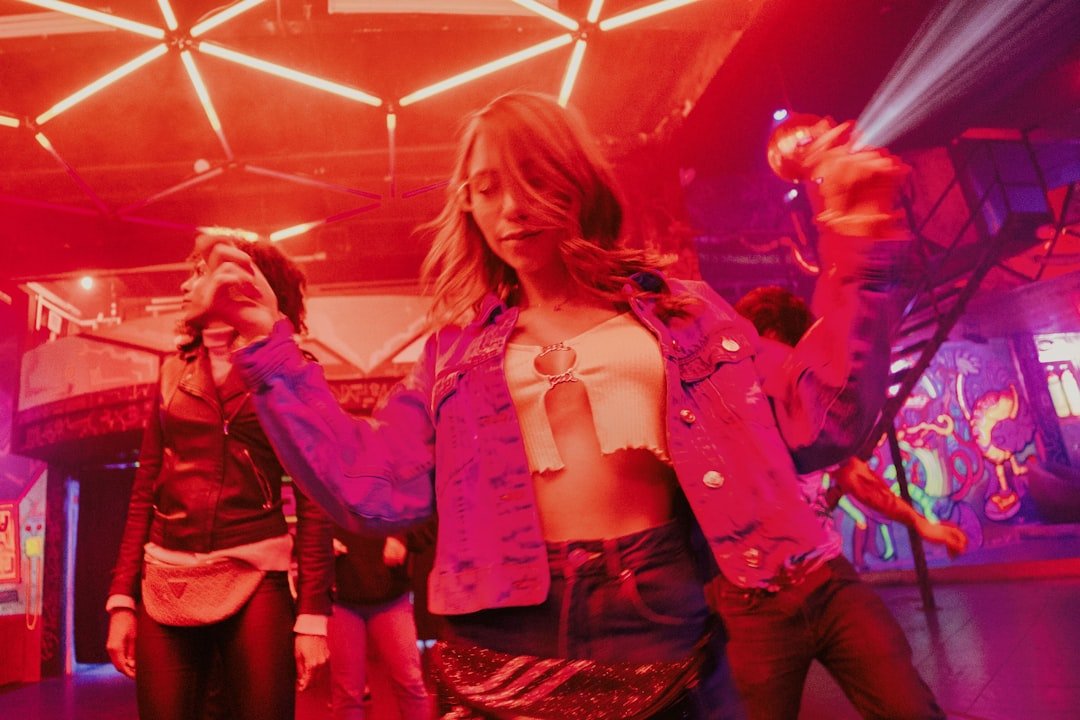 a group of people dancing