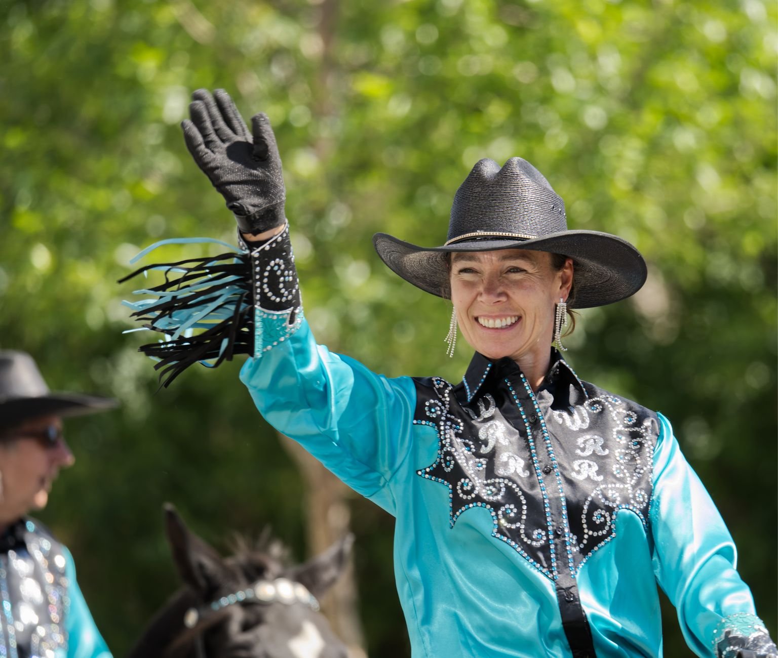 Western Fringe Earrings Turquoise Bead Drop Dance