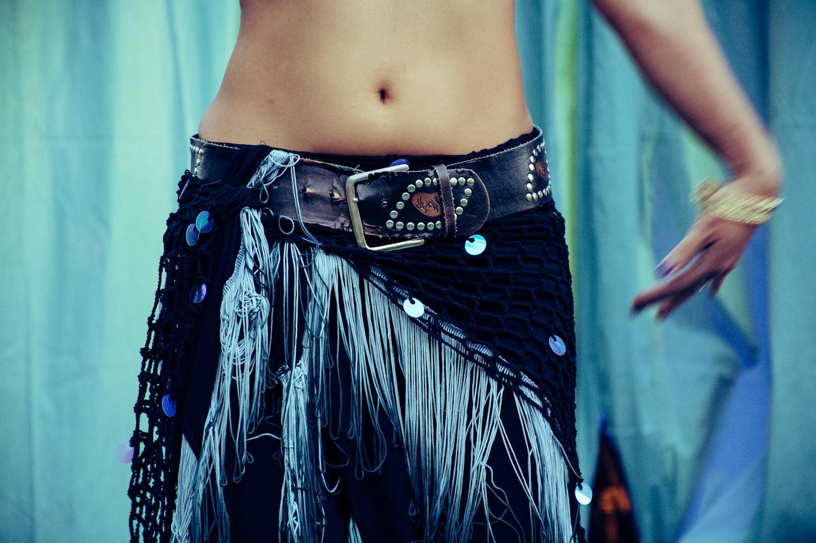 Hula Dance Hip Belt Shell and Seed Pod Rattle