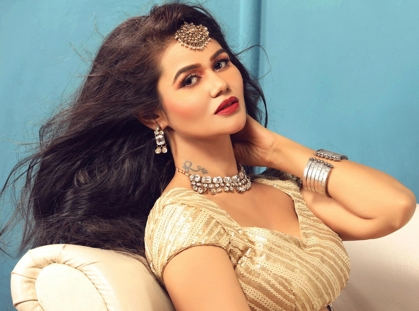 Bollywood Maang Tikka Head Jewelry Forehead Piece