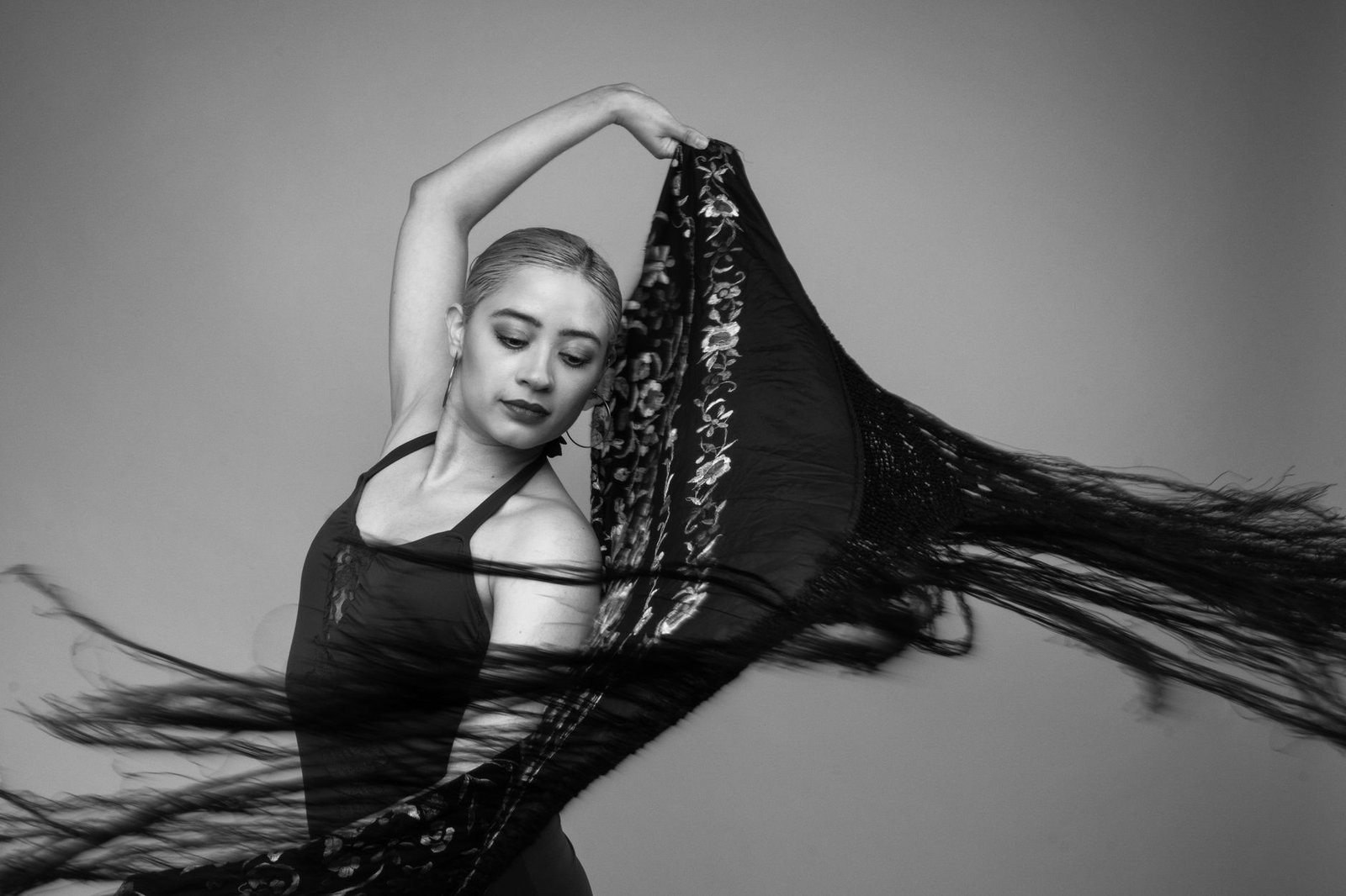 Dance Shawl Mantón De Manila Spanish Latin Fringe Wrap