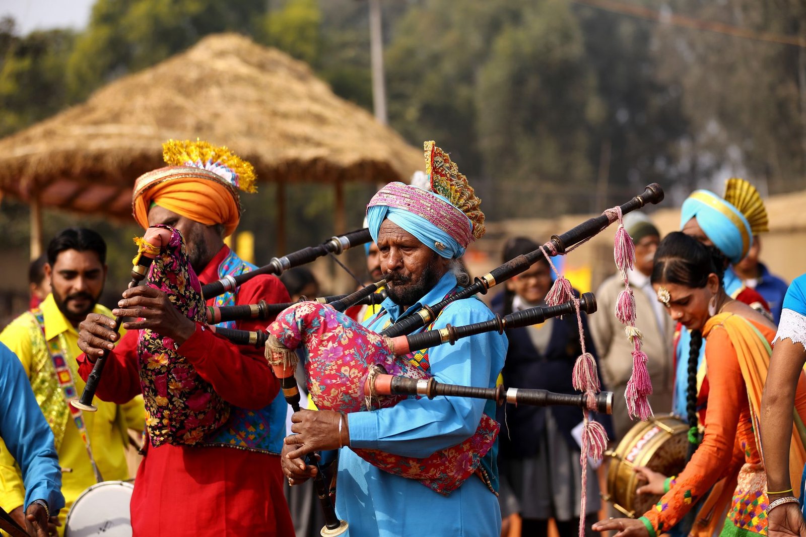 Bhangra Turban Rumaal Head Wrap Men Punjabi Dance Headgear