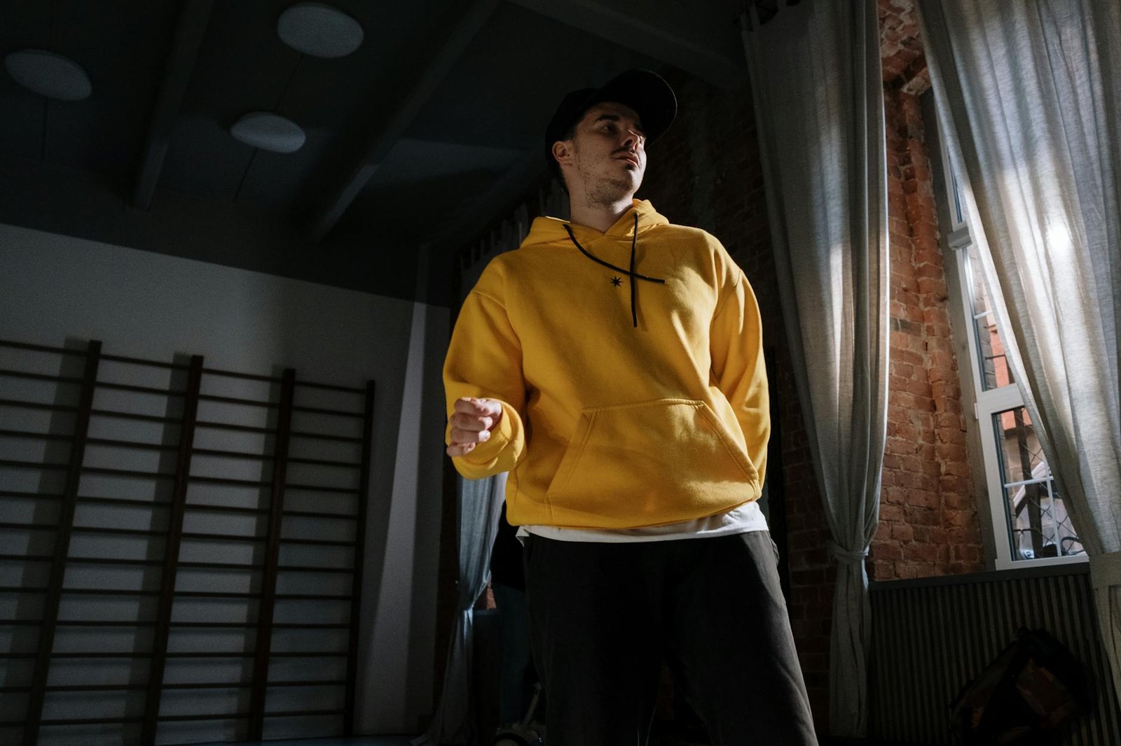 Dance Hoodie Mesh Panels Breathable Hip Hop Contemporary