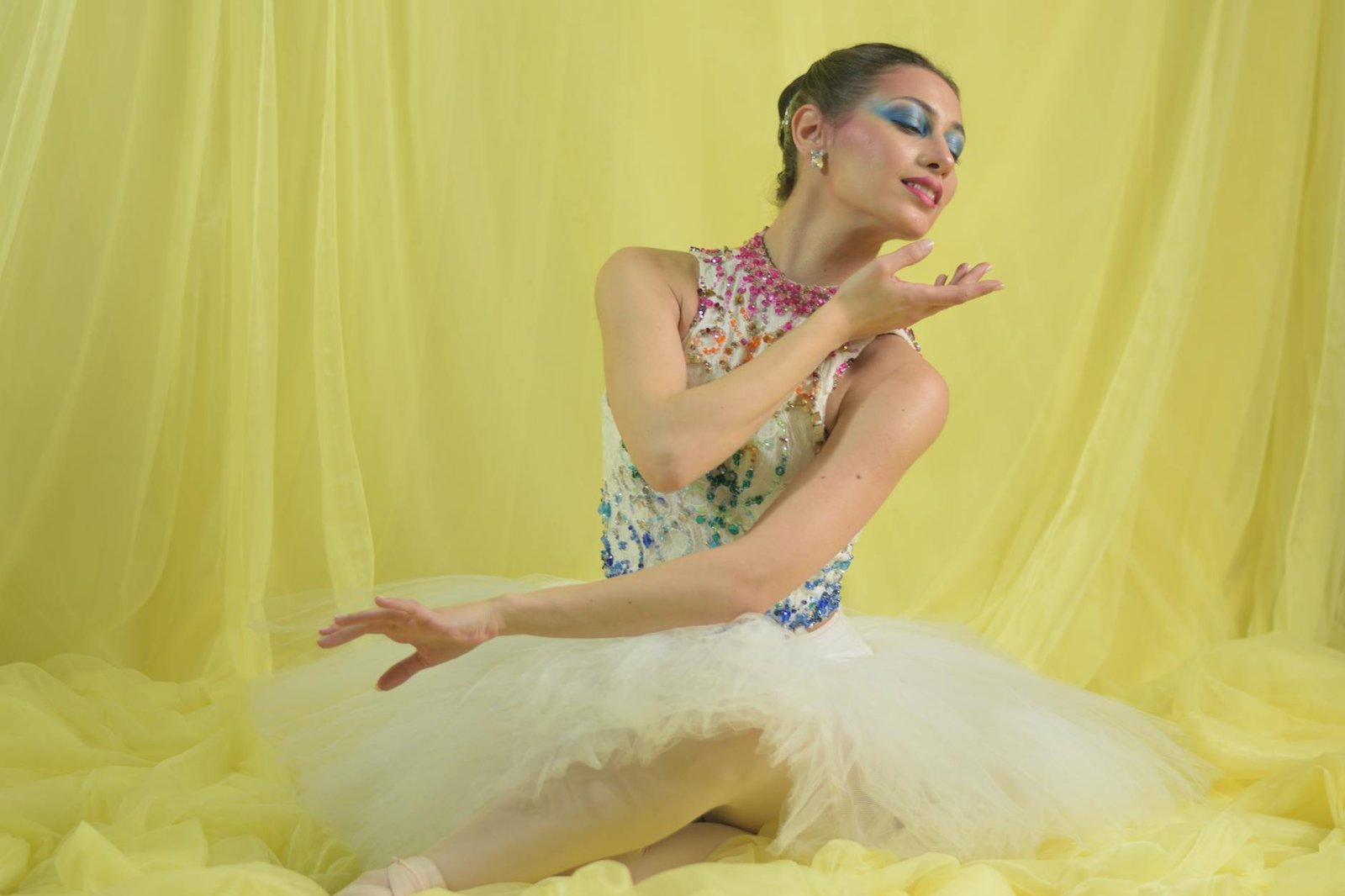 Rainbow Multi-Color Tutu Ballet Party Cake Smash Photo Session