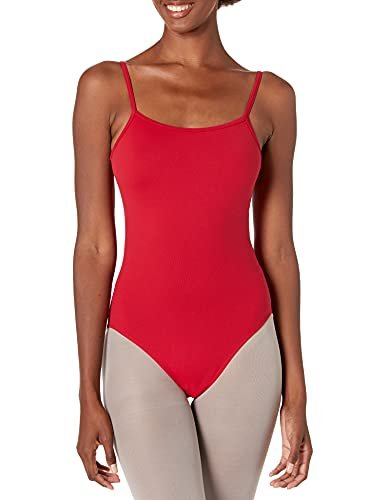 Mirella Women's Classic Scoop Front V-Back Camisole Dance Leotard Black