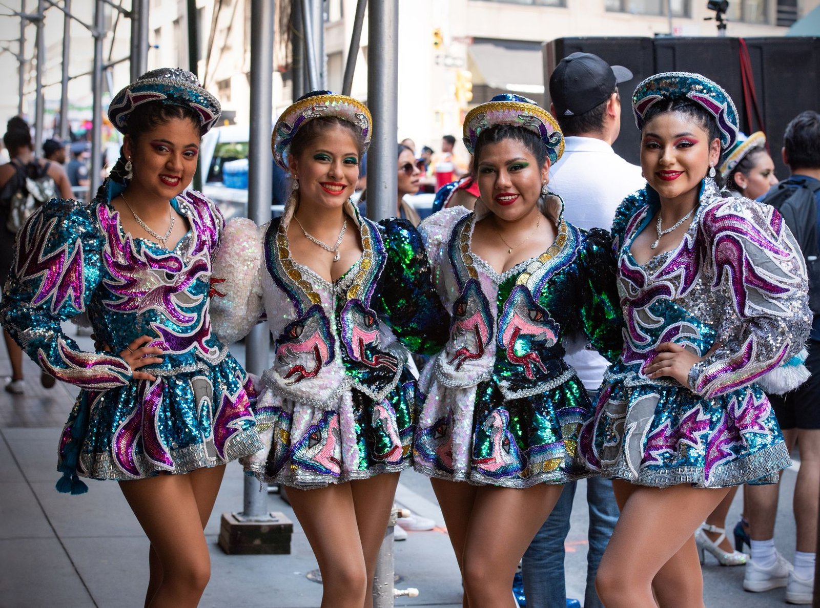 Competition Dance Costume Sequin Two-Piece Crop Top Shorts Girls