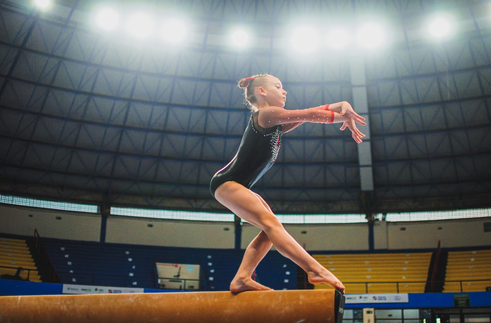 Gymnastics Balance Beam Floor Level Suede Surface Home