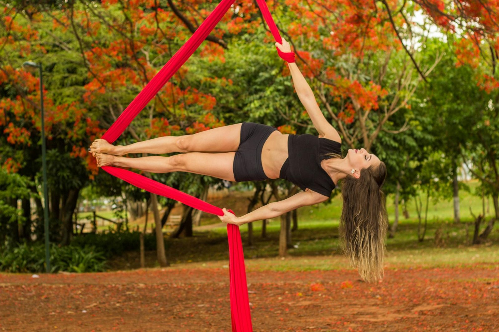 Aerial Silk Fabric Matte Finish Dance Satin