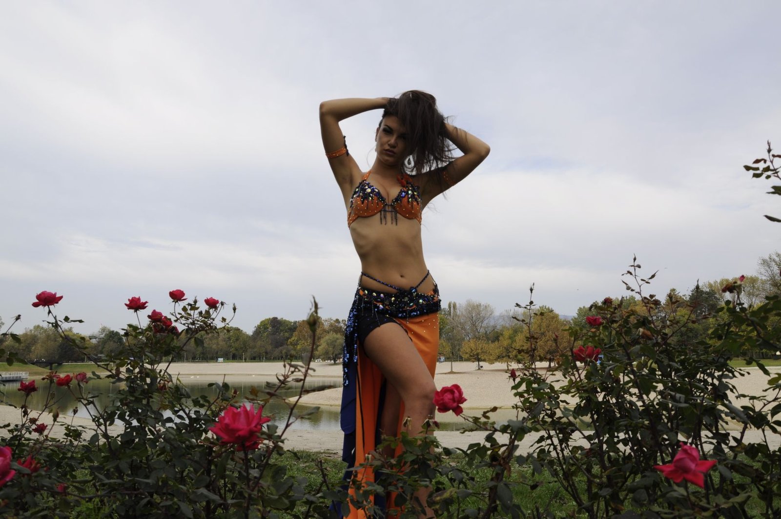 Belly Dance Practice Costume Class Outfit Skirt Hip Scarf Set