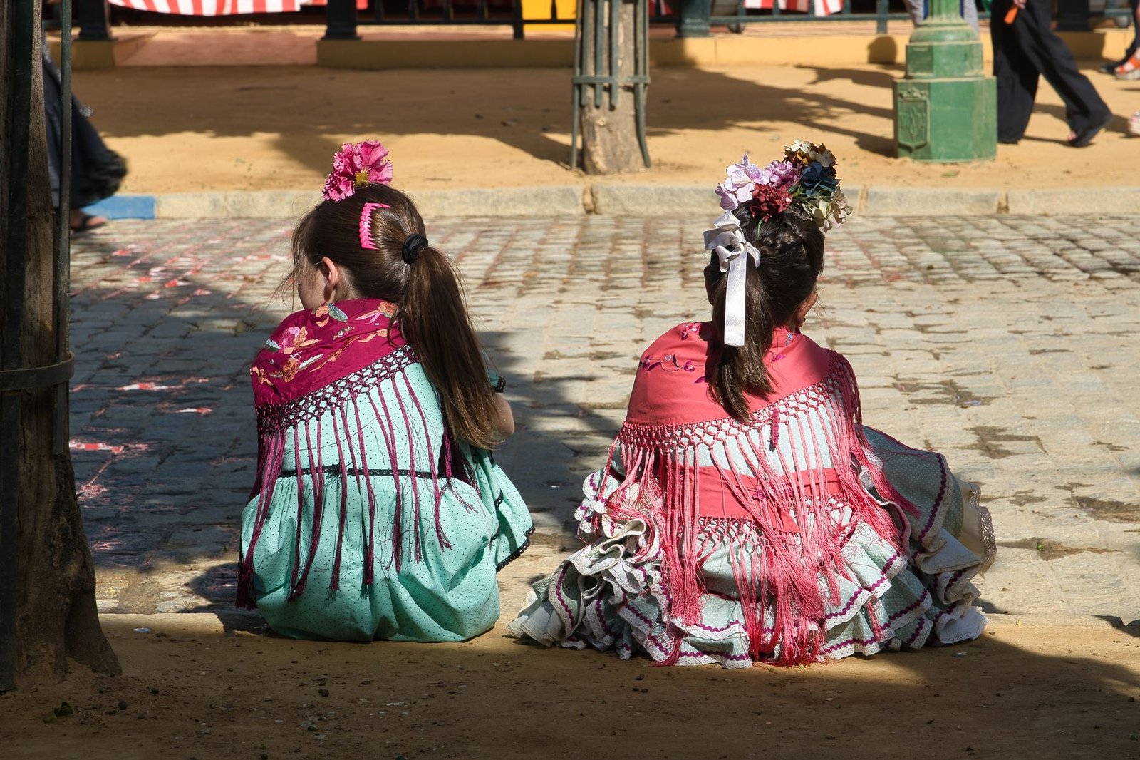 Spanish Flamenco Dress Girls Child Ruffled Performance