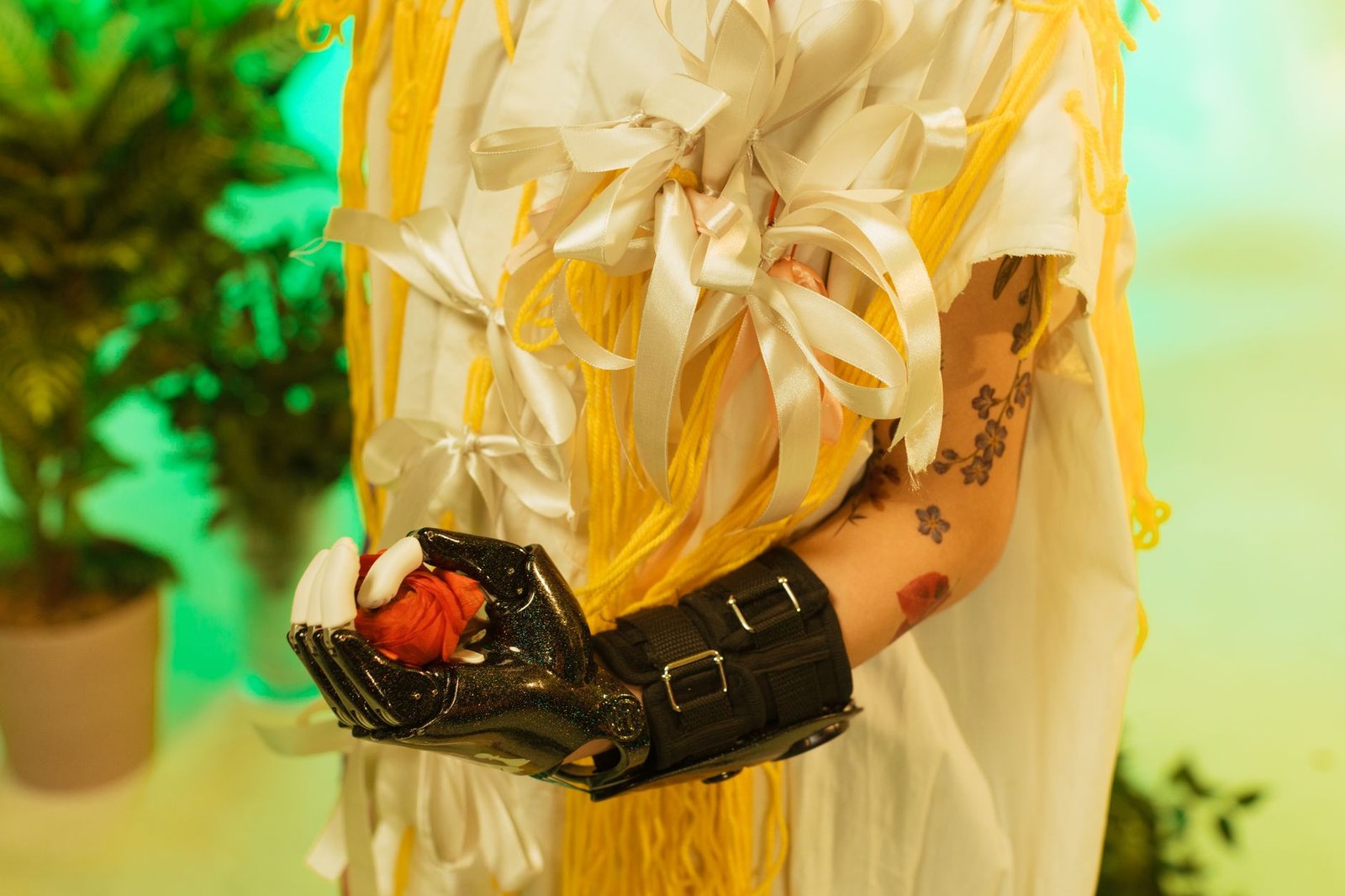 Performance Costume Arm Glove Opera Sleeve Flesh Tone Dancer