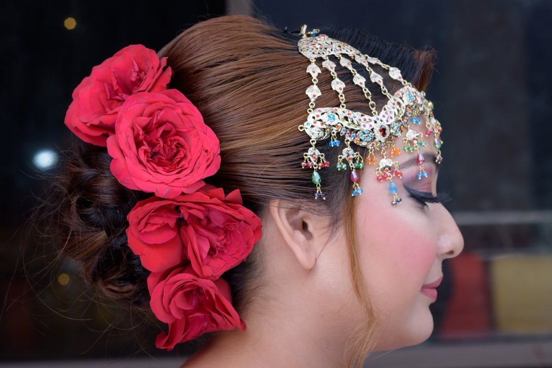 Bollywood Dance Hair Accessories Maang Tikka and Jhumka Set