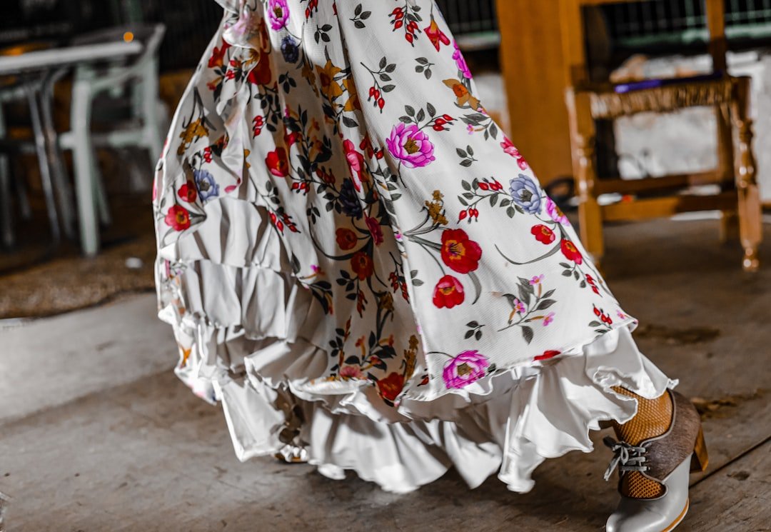Flamenco Ruffle Skirt Women Spanish Dance Performance Latin Red