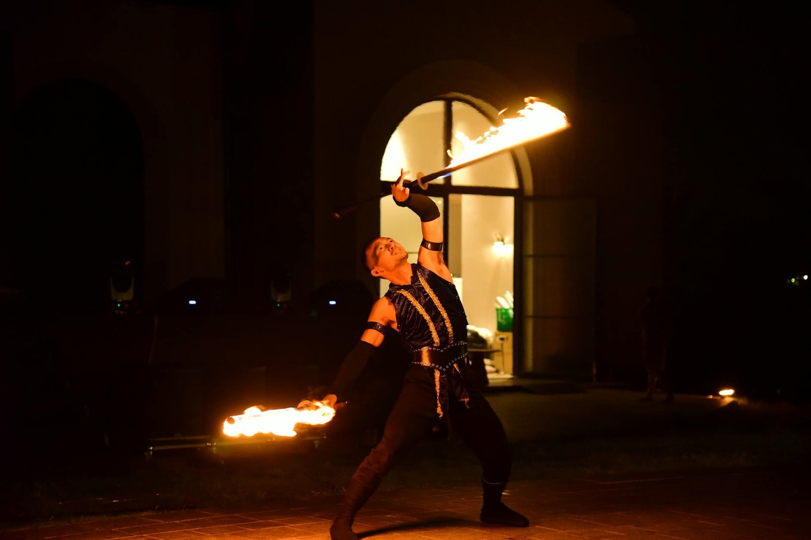 Fire Baton Performance Twirling Equipment Stage Use