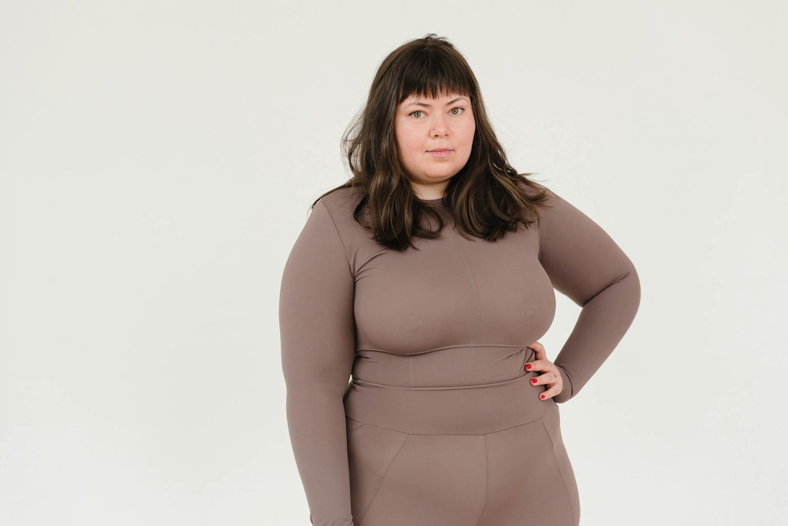 Long Sleeve Plus Size Dance Leotard Coverage Cold Studio
