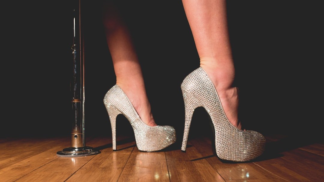Platform Pole Dance Shoes Women 6 Inch Heel Clear Strap Dance Heels