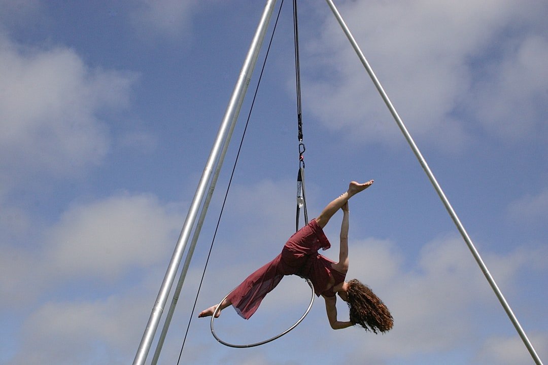 Aerial Hoop Double Point Lyra Two Tab Aerial Ring Circus Dance