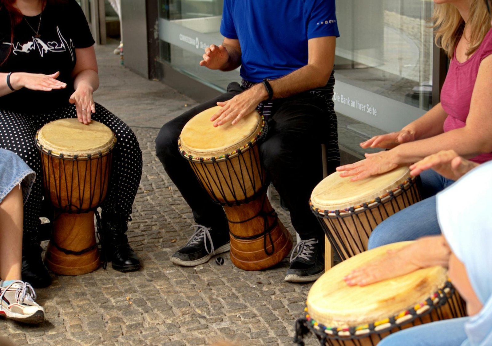 Beginner Djembe Drum Synthetic Head Fiberglass Shell Class